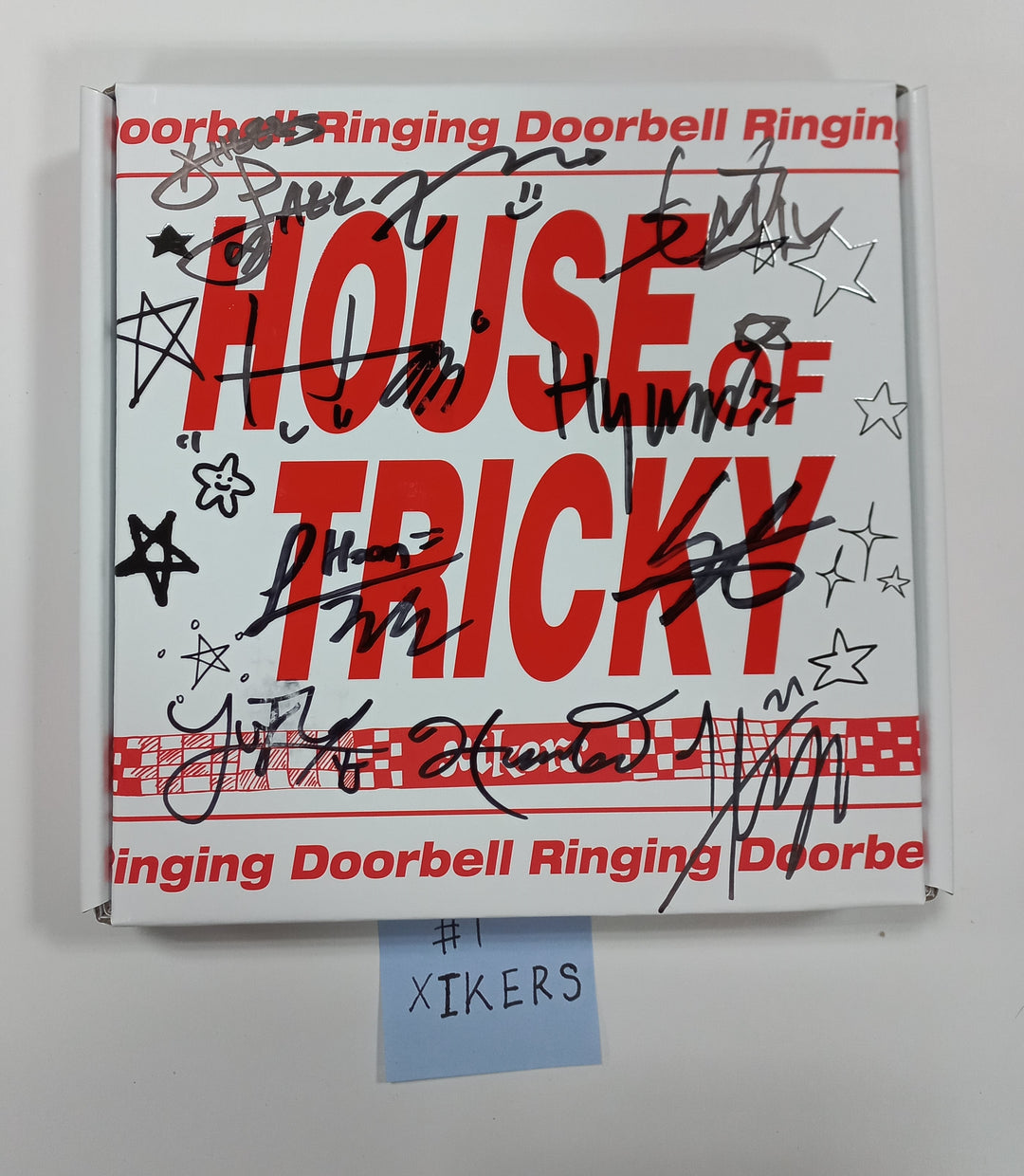 Xikers "HOUSE OF TRICKY : Doorbell Ringing", Park Jihoon "Blank or Black", KIMWOOSEOK "Blank Page" - Hand Autographed(Signed) Promo Album