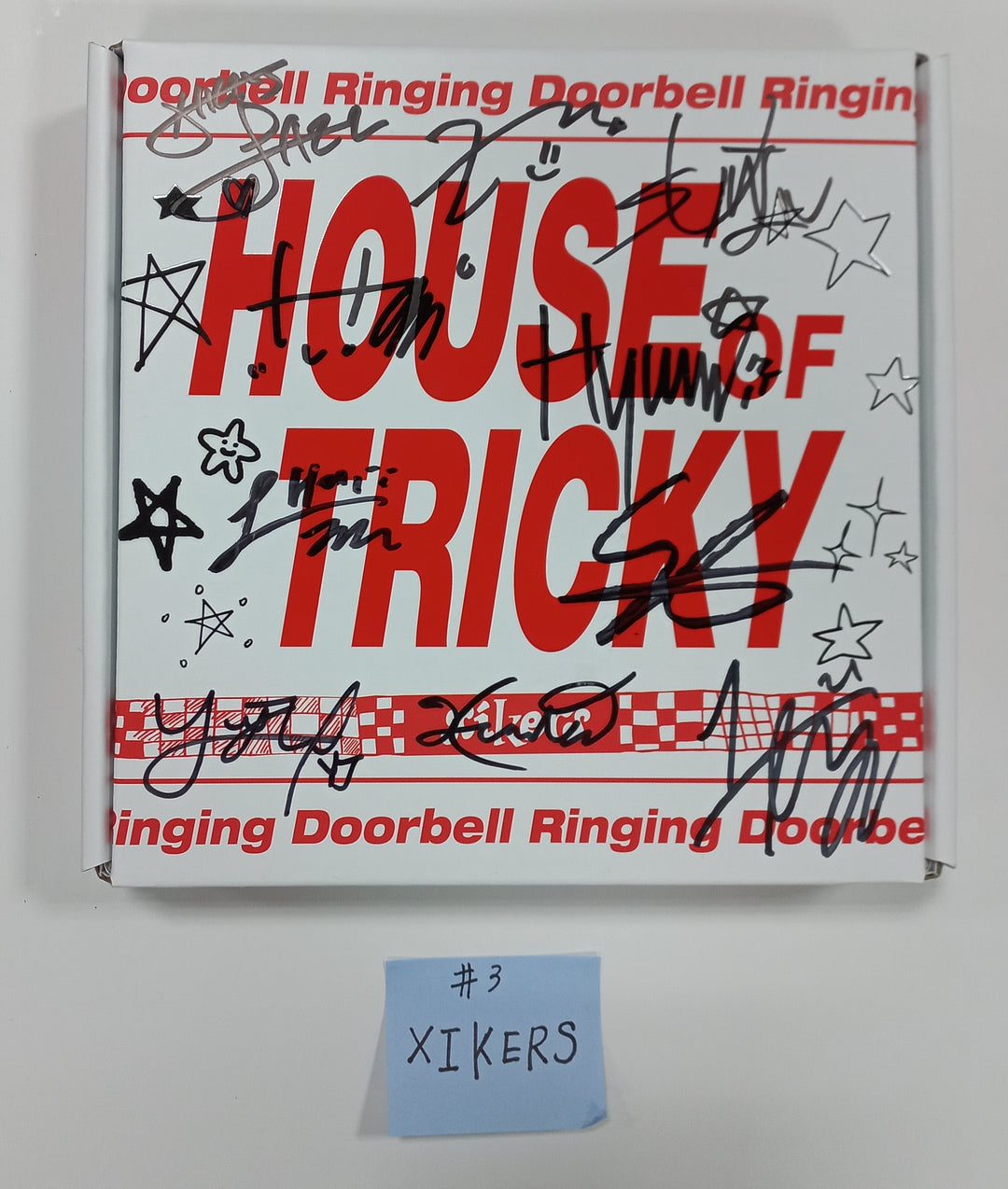 Xikers "HOUSE OF TRICKY : Doorbell Ringing", Park Jihoon "Blank or Black", KIMWOOSEOK "Blank Page" - Hand Autographed(Signed) Promo Album