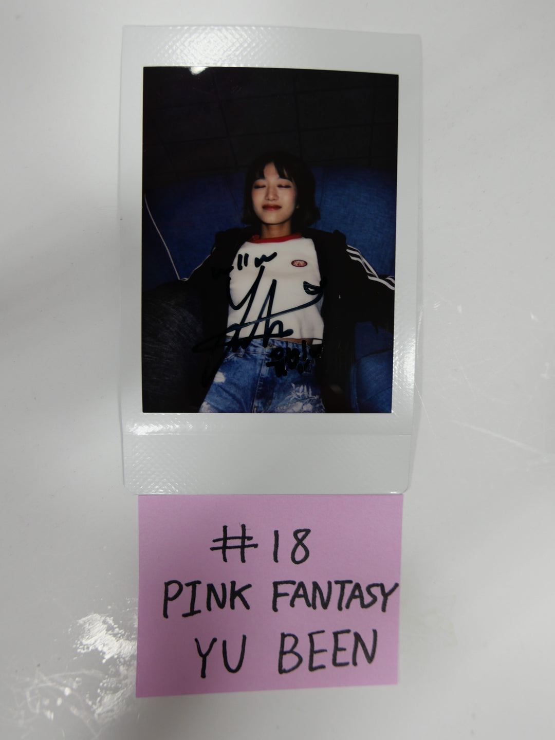 Girl Group Member's Hand Autographed Polaroid