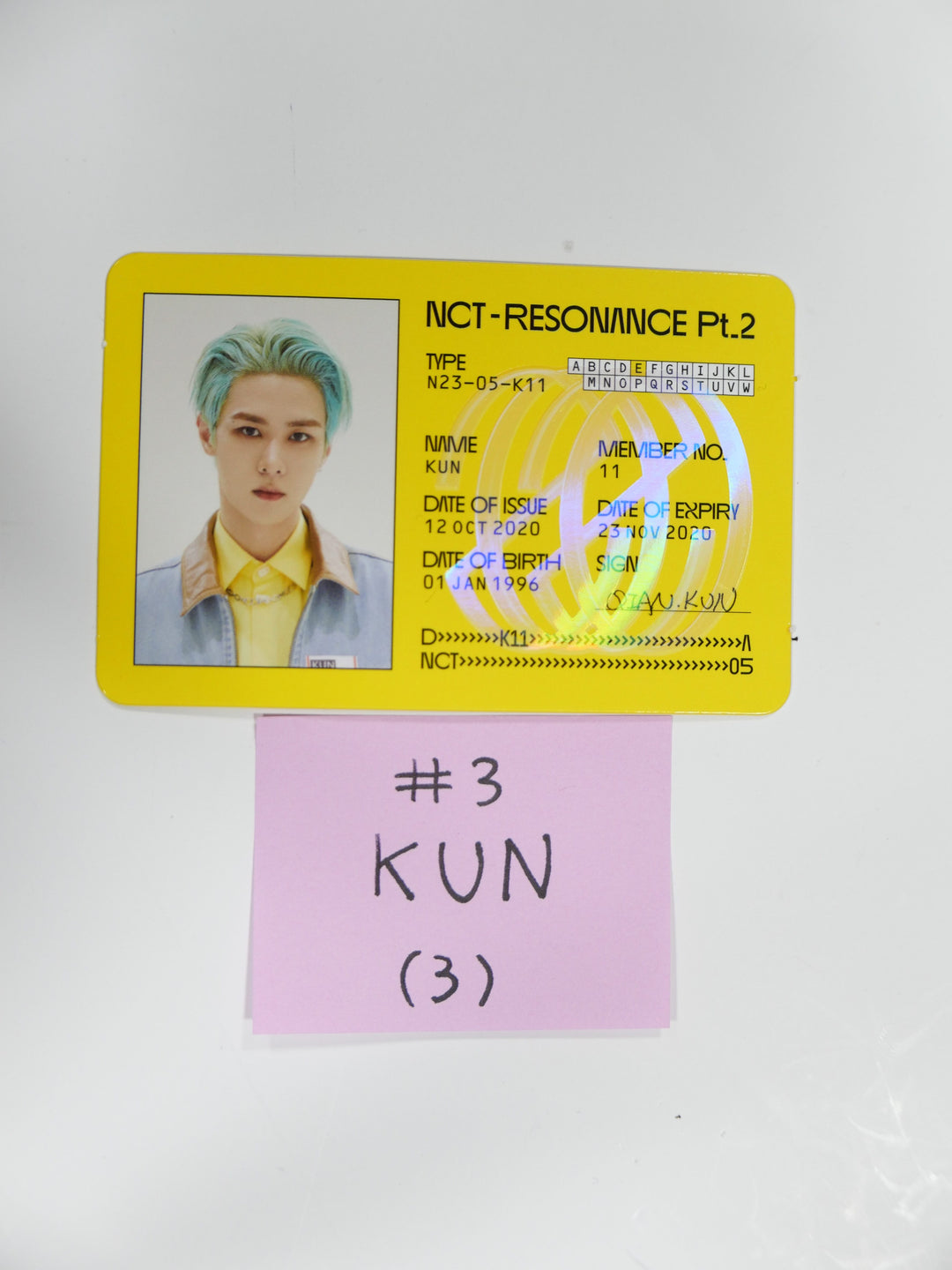NCT U RESONANCE PT 1-2 공식 포토카드