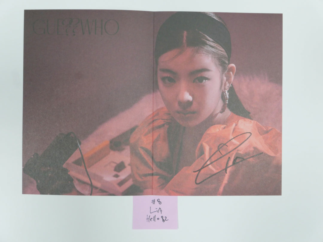 Itzy 'Guess Who' - Hand Autographed(Signed) Mini Folded Poster