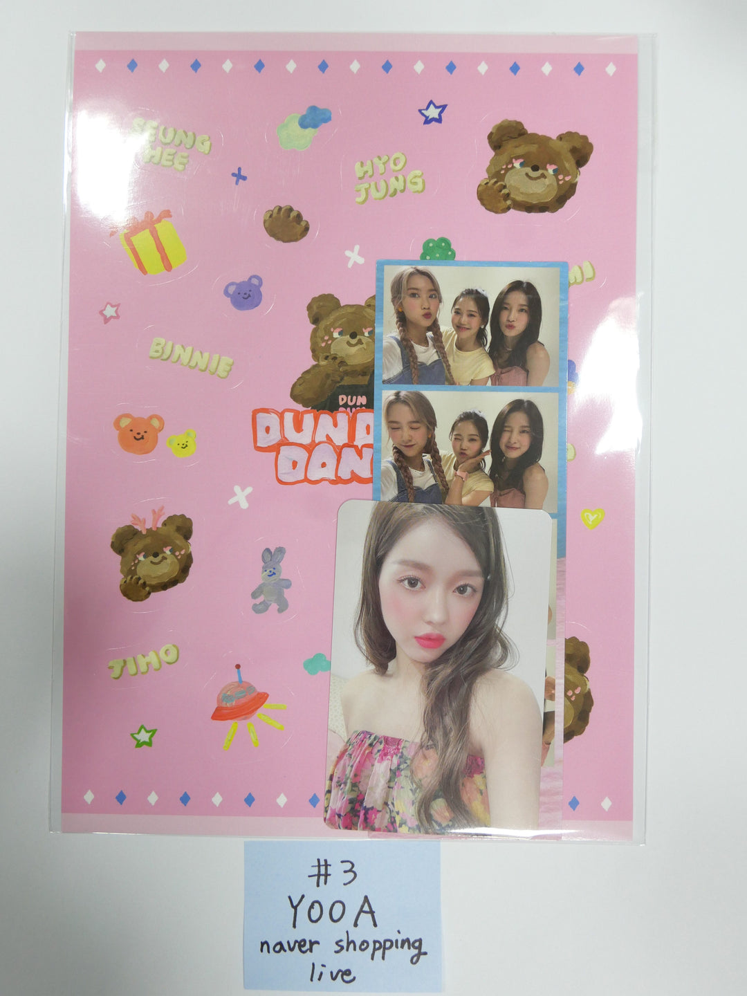 Oh My Girl 'Dun Dun Dance' - Shopping Live Pre-order Benefit Sticker, Film, & Photocard Set