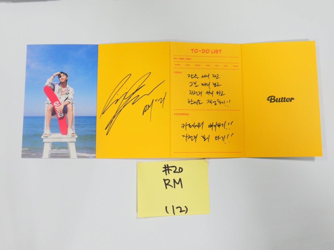 BTS 'Butter' - Official Photocard & Folded Message Card (Updated 7-14)