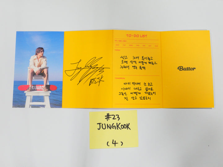 BTS 'Butter' - Official Photocard & Folded Message Card (Updated 7-14)
