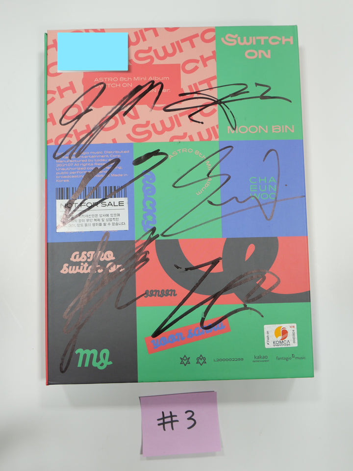 ASTRO "SWITCH ON" 8th Mini - Hand Autographed(Signed) Promo Album