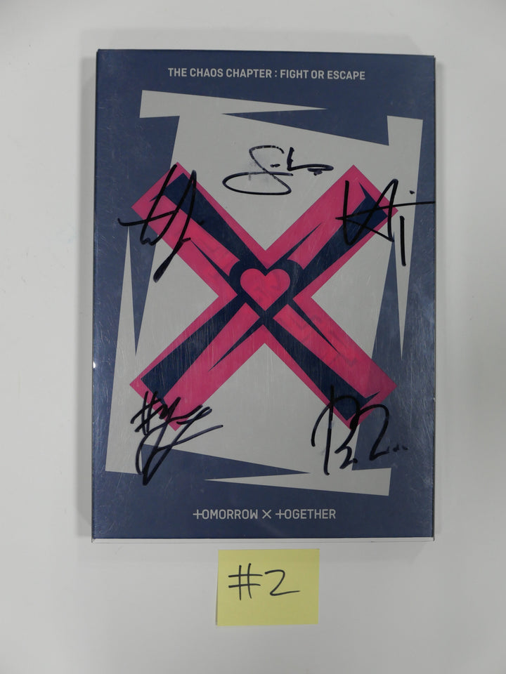 TXT "Fight OR Escape" 2rd - Hand Autographed(Signed) Promo Album