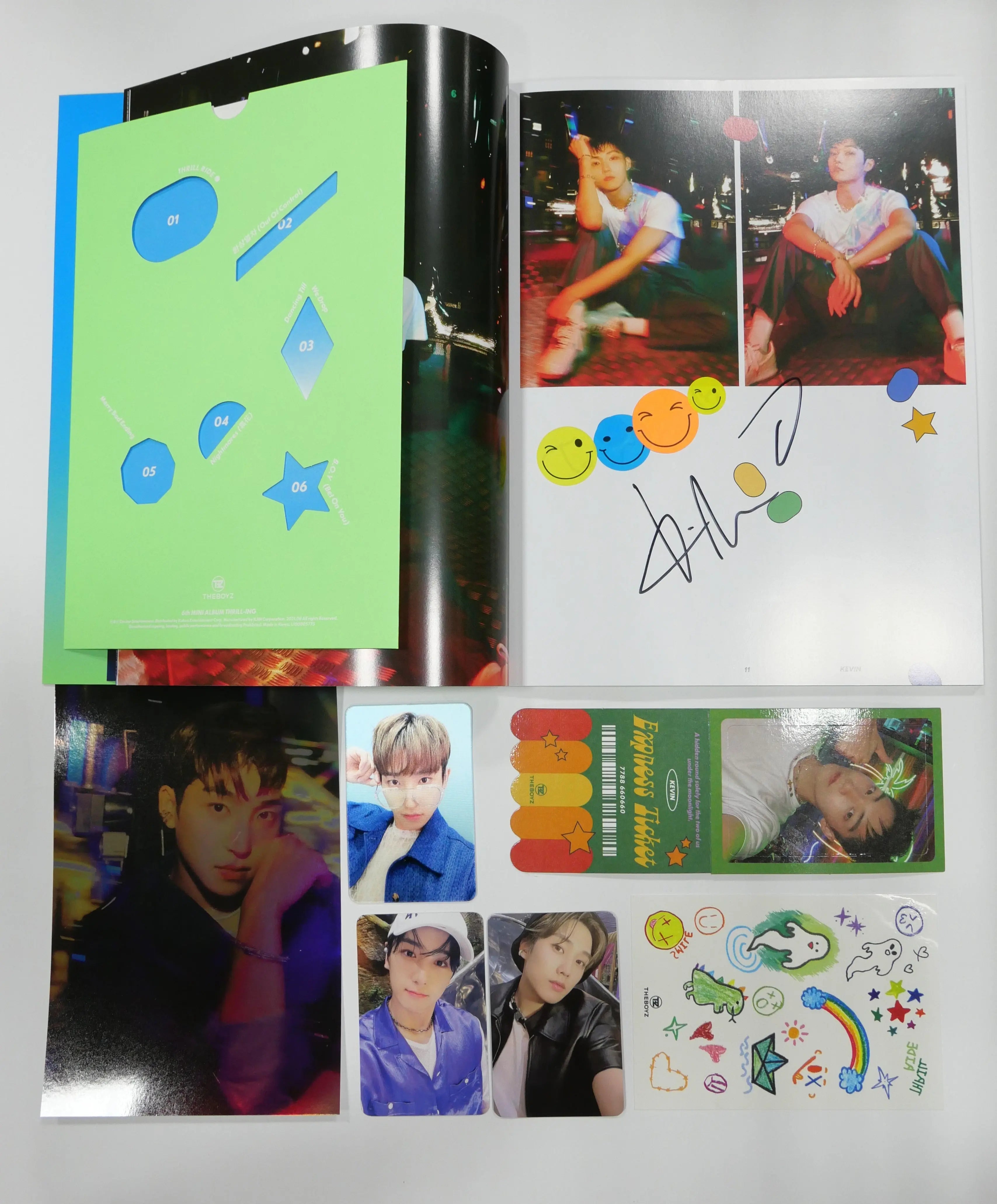 Kevin (of The Boyz) - Hand Autographed(signed) Polaroid & Album
