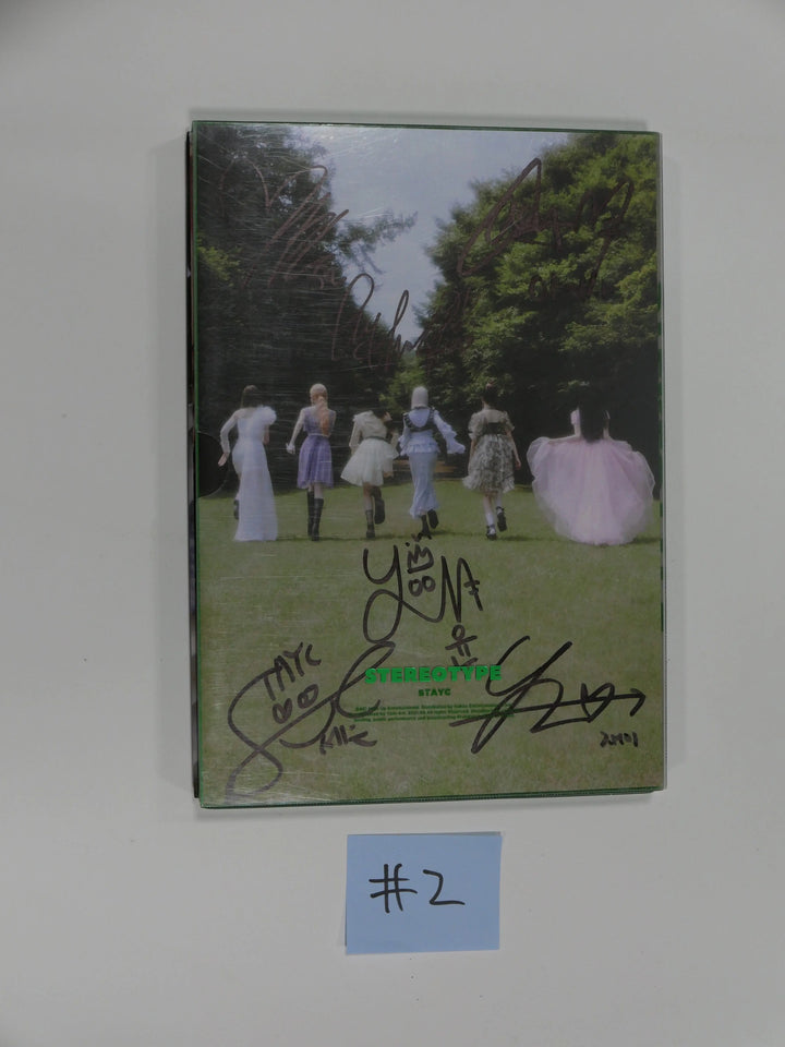 StayC "STEREOTYPE" 1st mini - Hand Autographed(Signed) Promo Album - HALLYUSUPERSTORE