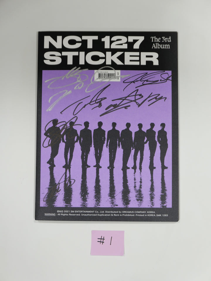 NCT 127 "Sticker" 3rd Album - Hand Autographed(Signed) Promo Album