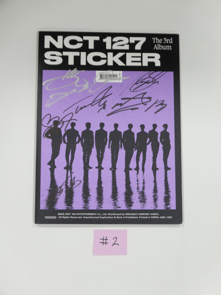 NCT 127 "Sticker" 3rd Album - Hand Autographed(Signed) Promo Album