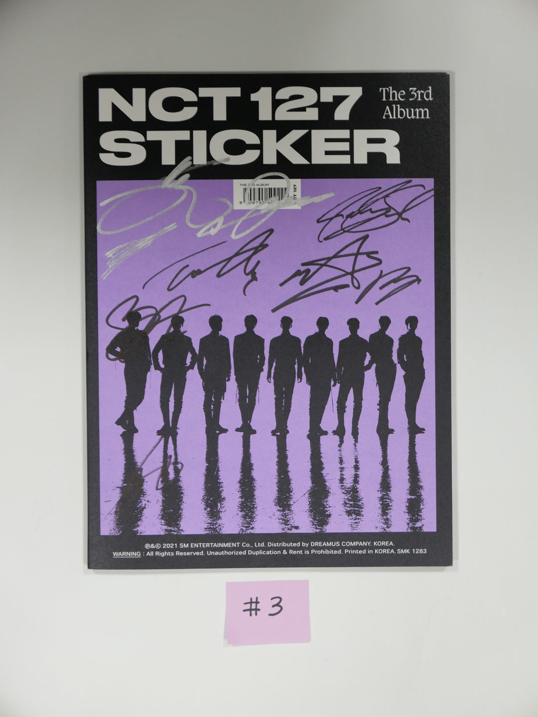 NCT 127 "Sticker" 3rd Album - Hand Autographed(Signed) Promo Album