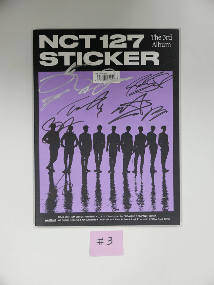 NCT 127 "Sticker" 3rd Album - Hand Autographed(Signed) Promo Album [Updated 11/22] - HALLYUSUPERSTORE