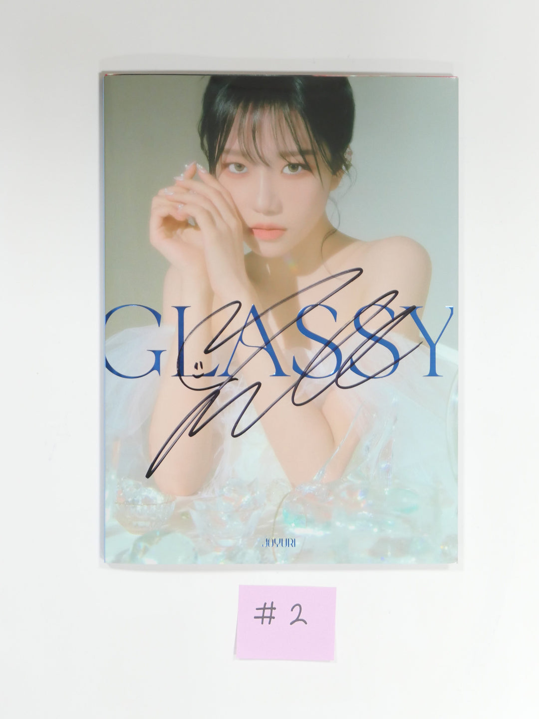 JO YURI (Of IZONE) 'GLASSY' 1st single - Hand Autographed(Signed) Promo Album