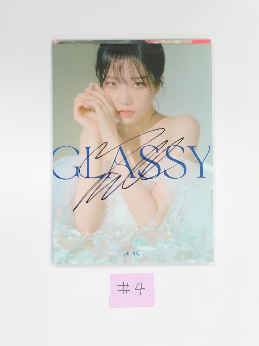 JO YURI (Of IZONE) 'GLASSY' 1st single - Hand Autographed(Signed) Promo Album