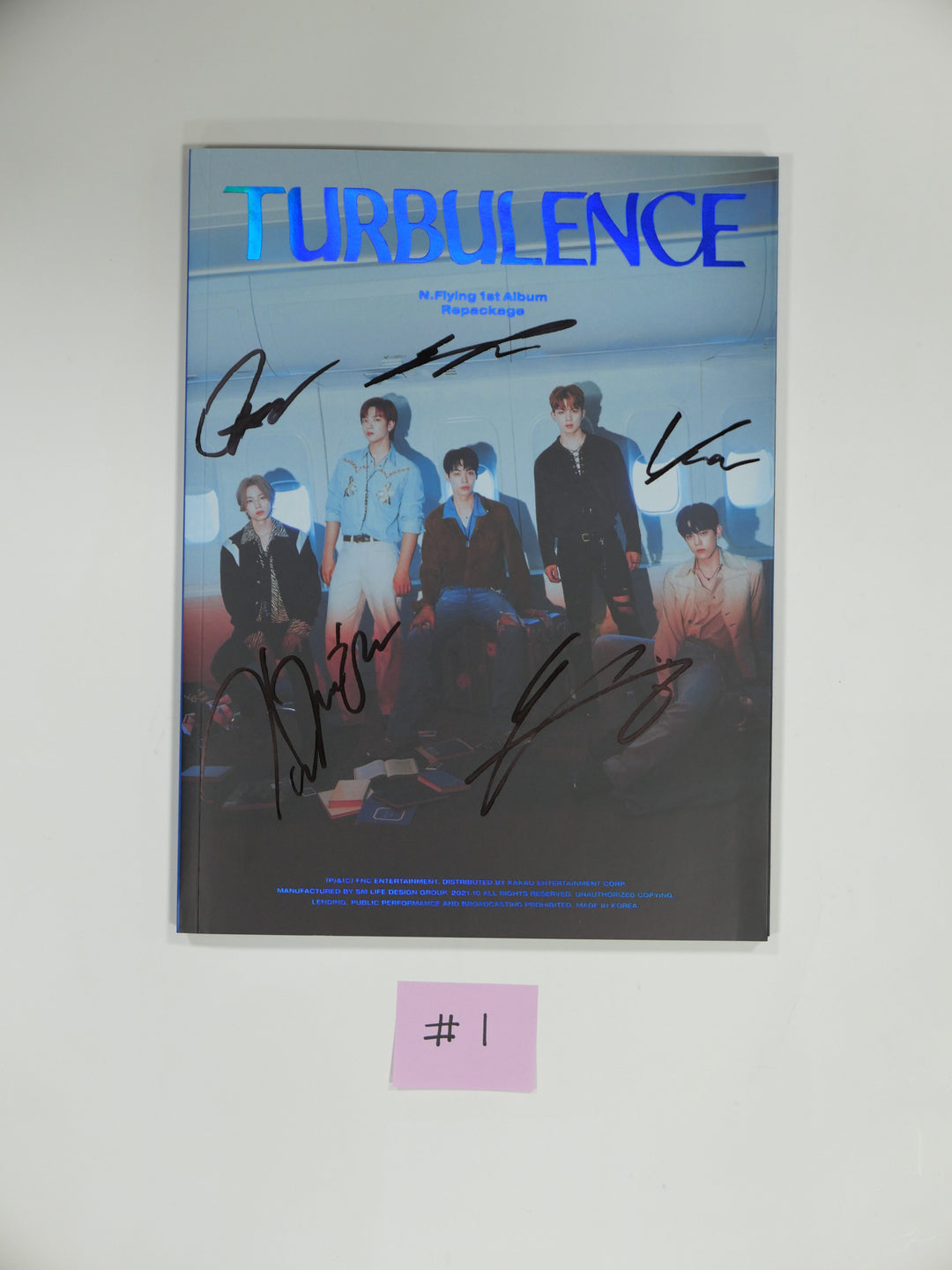 N.Flying 'TURBULENCE' 1st - Hand Autographed(Signed) Promo Album