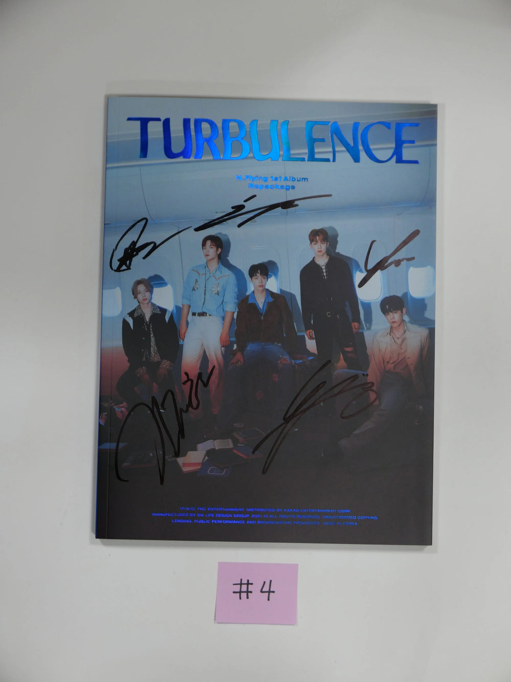 N.Flying 'TURBULENCE' 1st - Hand Autographed(Signed) Promo Album - HALLYUSUPERSTORE