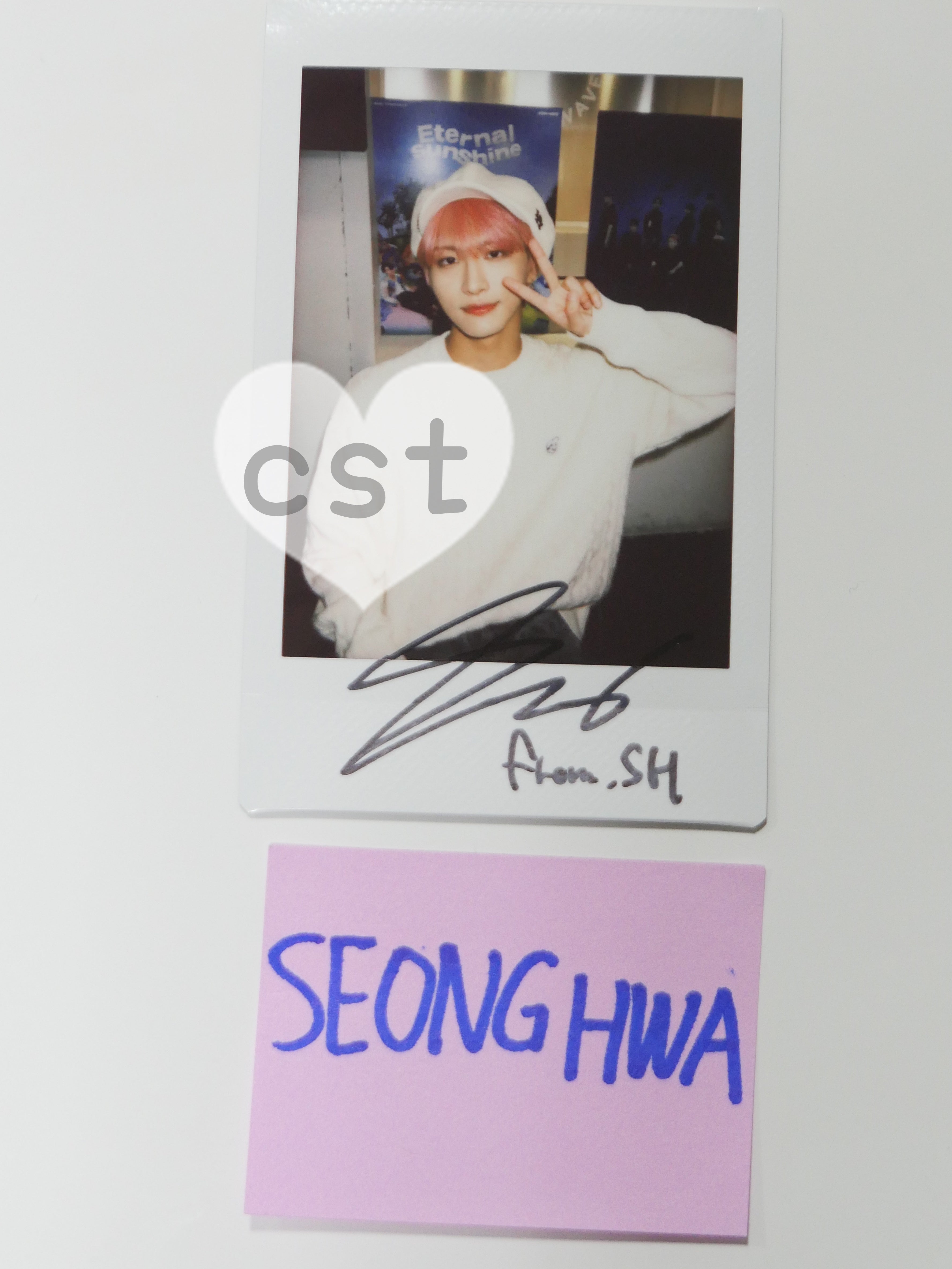 Seong Hwa (of Ateez) - Hand Autographed(Signed) Polaroid