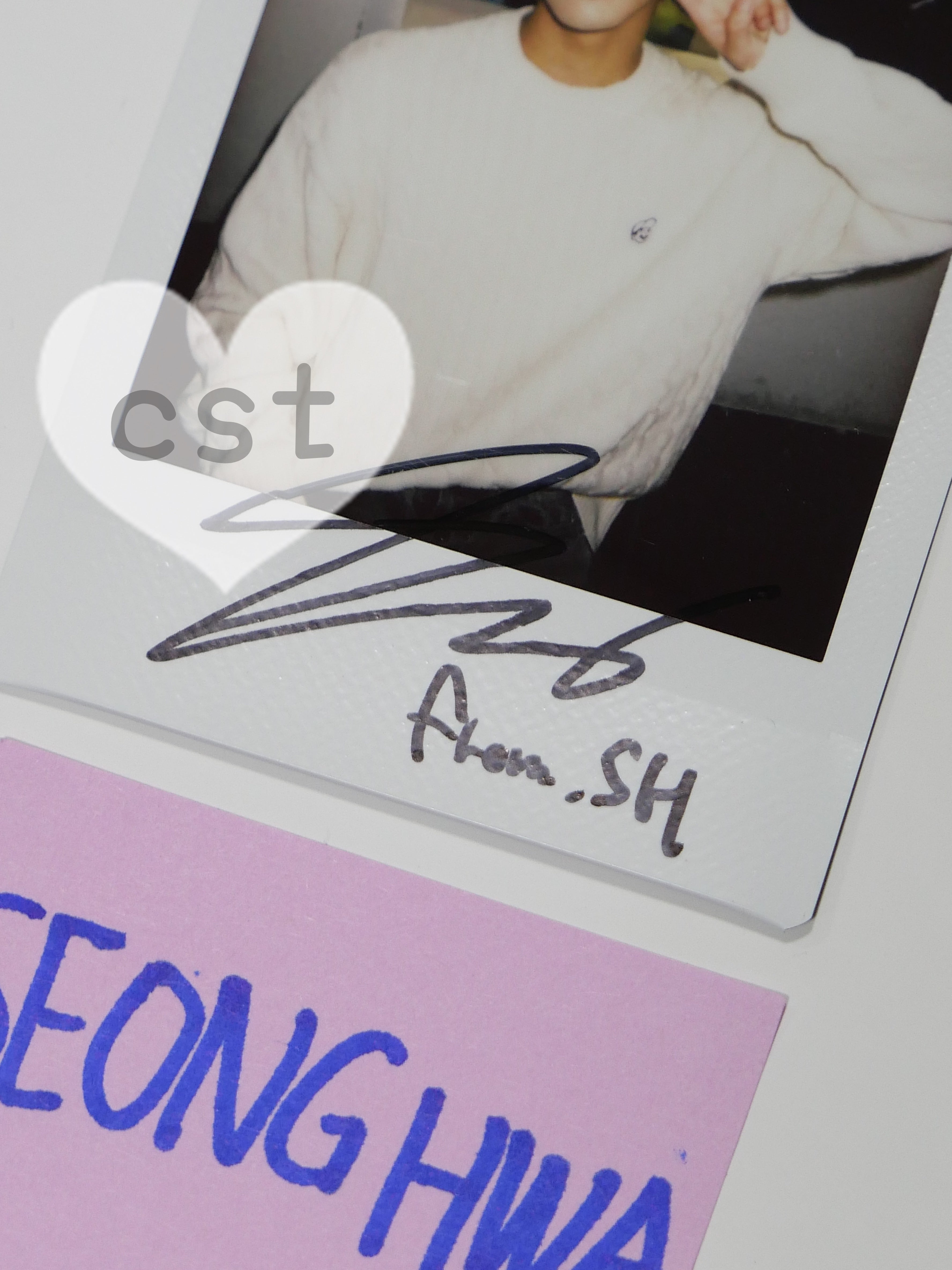 Seong Hwa (of Ateez) - Hand Autographed(Signed) Polaroid