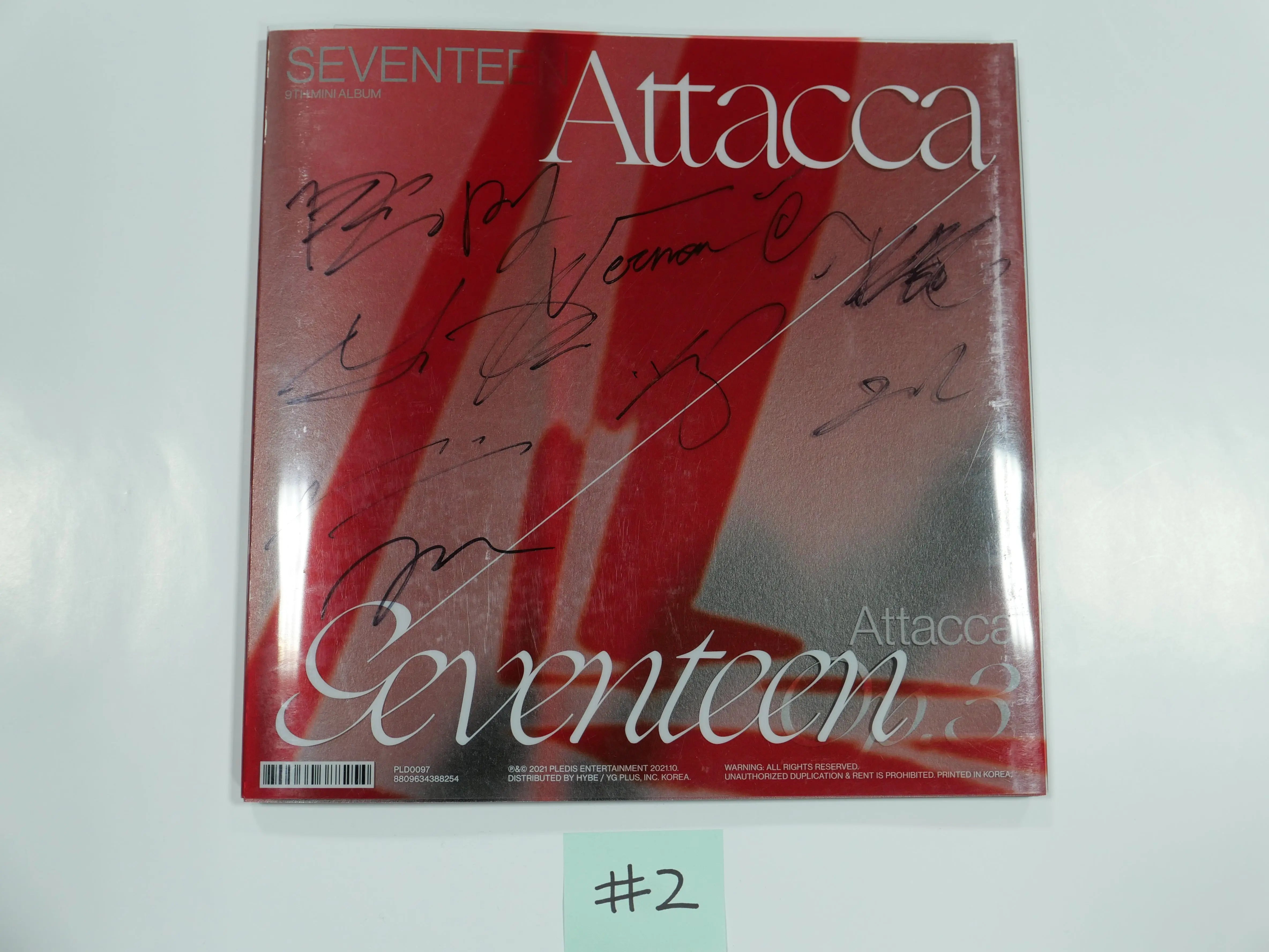Seventeen 'Attacca' 9th Mini - Hand Autographed(Signed) Promo