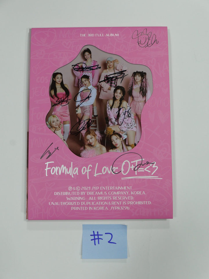 TWICE 'Formula Of Love : O+T=<3 - Hand Autographed(Signed) Promo Album