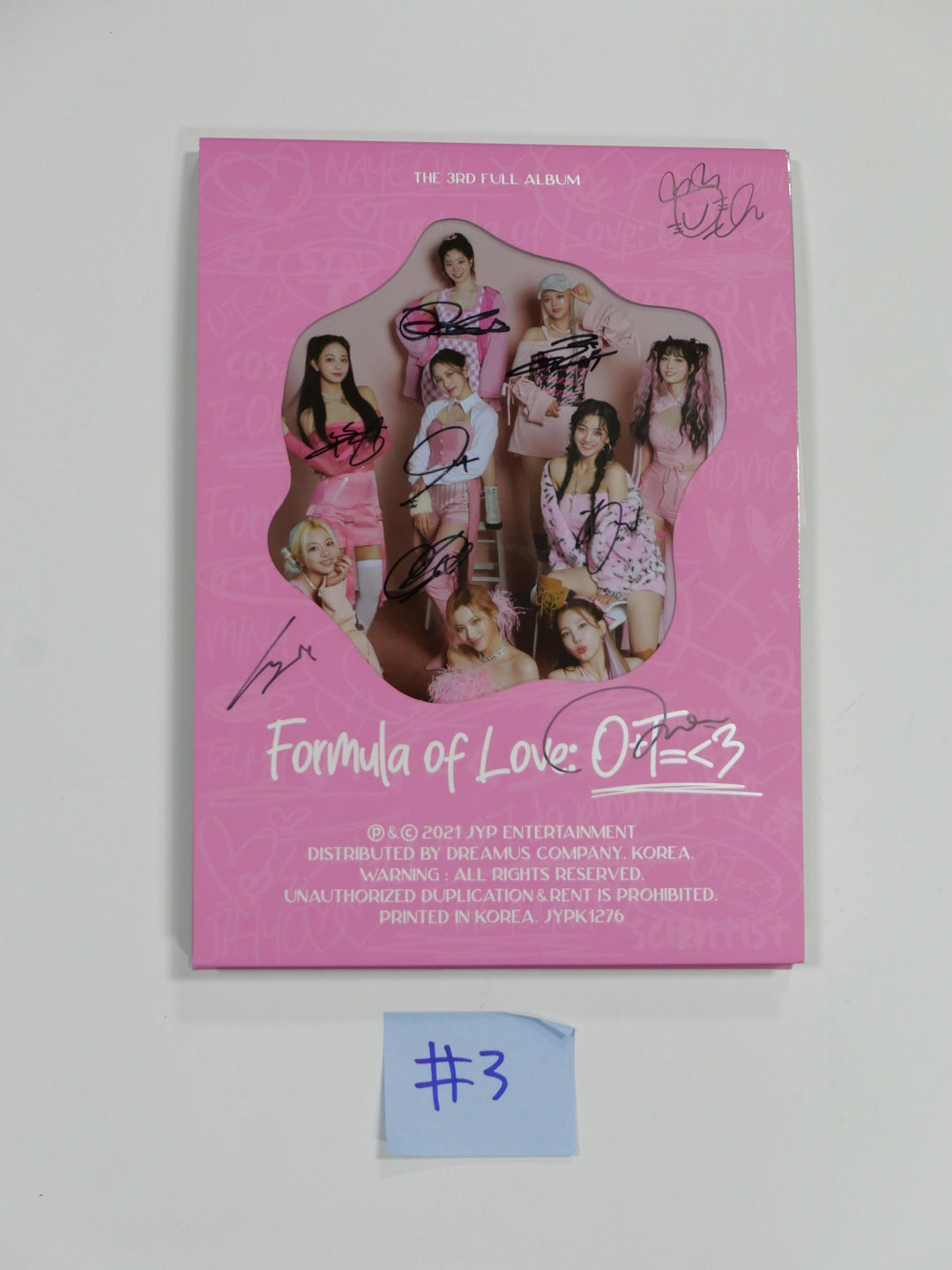 TWICE 'Formula Of Love : O+T=<3 - Hand Autographed(Signed) Promo Album