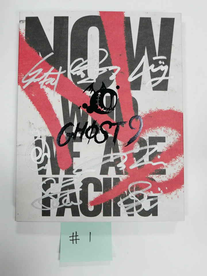 GHOST9 "Now : Who We Are Facing" - Hand Autographed(Signed) Promo Album - HALLYUSUPERSTORE