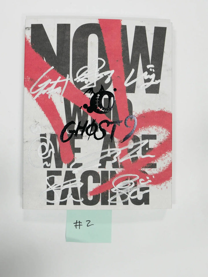 GHOST9 "Now : Who We Are Facing" - Hand Autographed(Signed) Promo Album - HALLYUSUPERSTORE