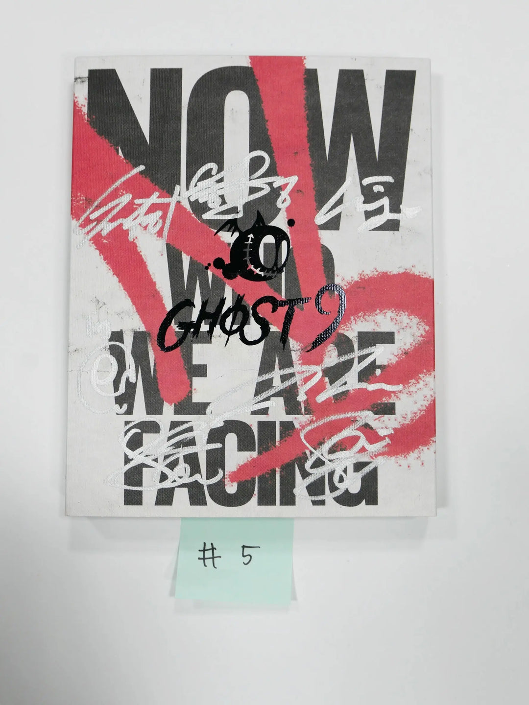 GHOST9 "Now : Who We Are Facing" - Hand Autographed(Signed) Promo Album - HALLYUSUPERSTORE