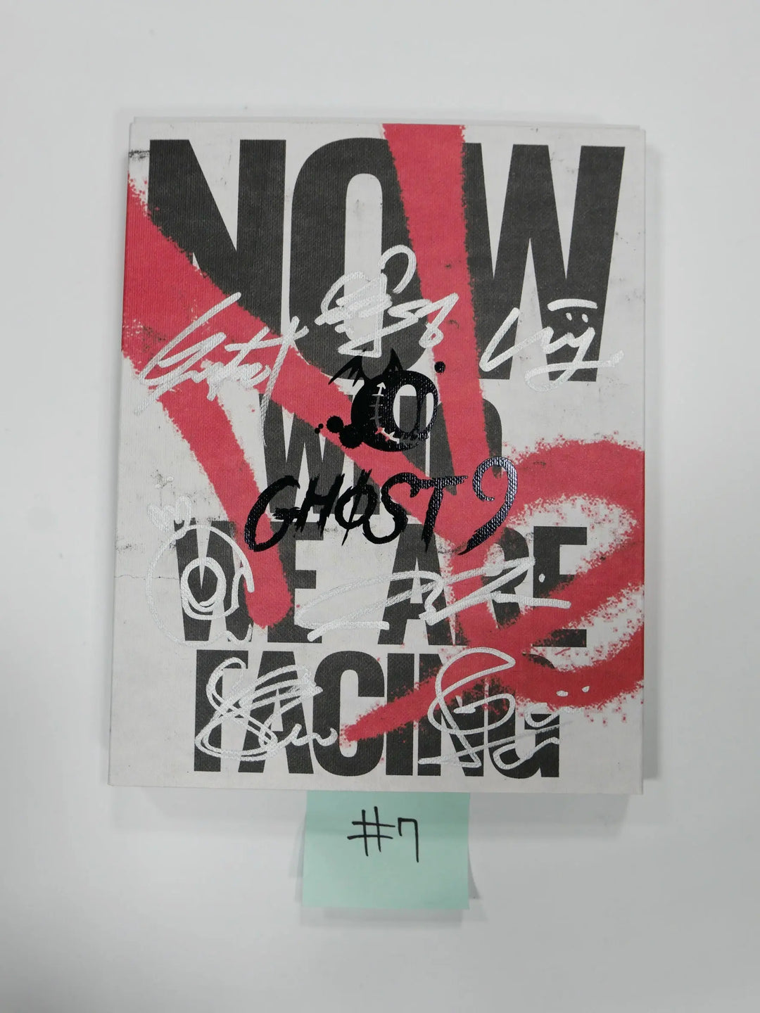 GHOST9 "Now : Who We Are Facing" - Hand Autographed(Signed) Promo Album - HALLYUSUPERSTORE