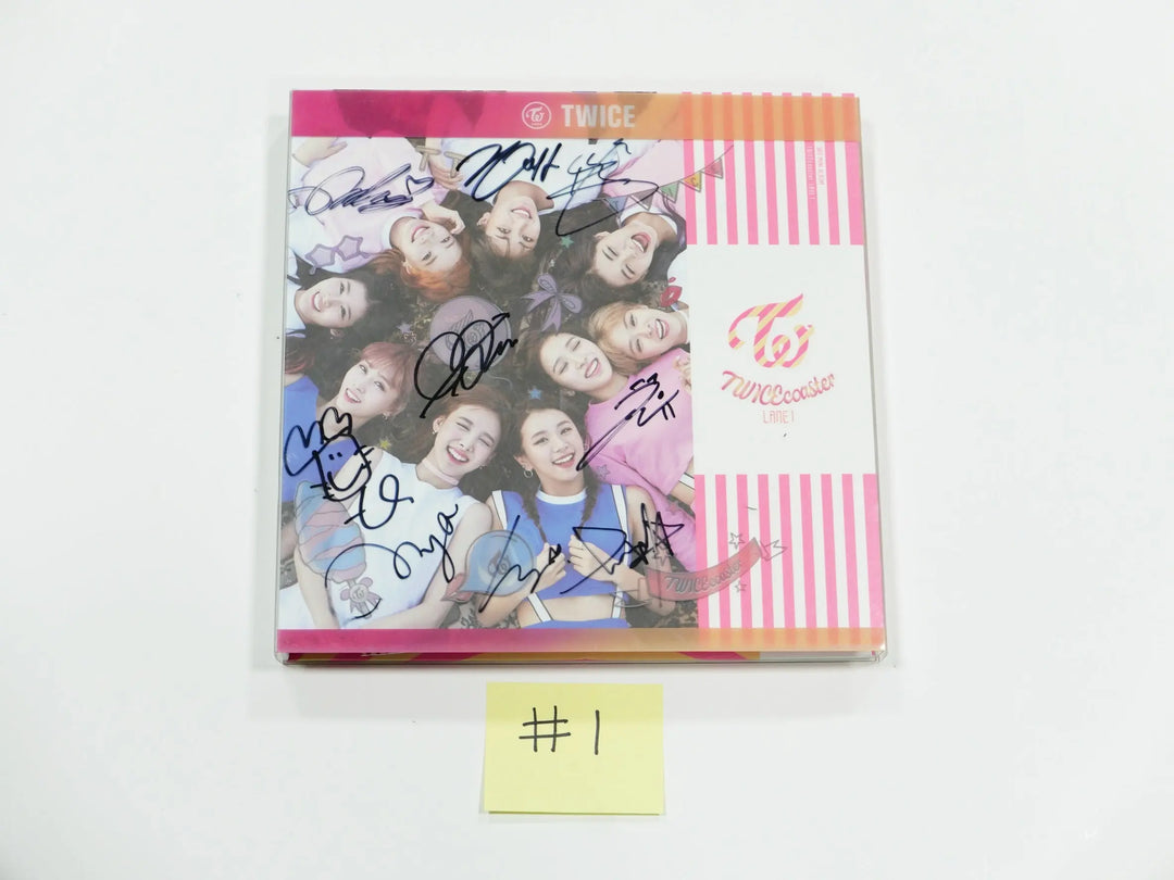 TWICE - Hand Autographed(Signed) Promo Album - HALLYUSUPERSTORE