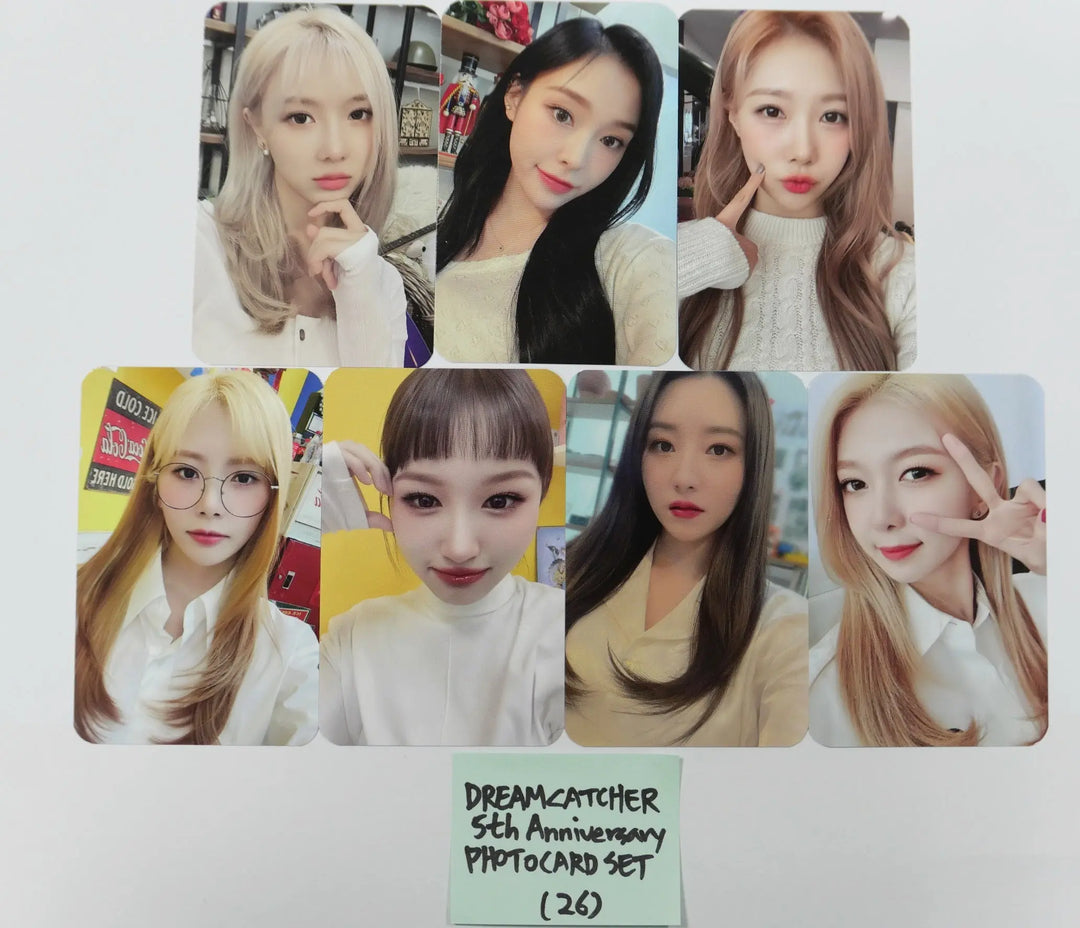 Dreamcatcher "5th Anniversary" - offline event photocards set (7EA), Message Card, 4 Cut Photo Set (2EA) - HALLYUSUPERSTORE