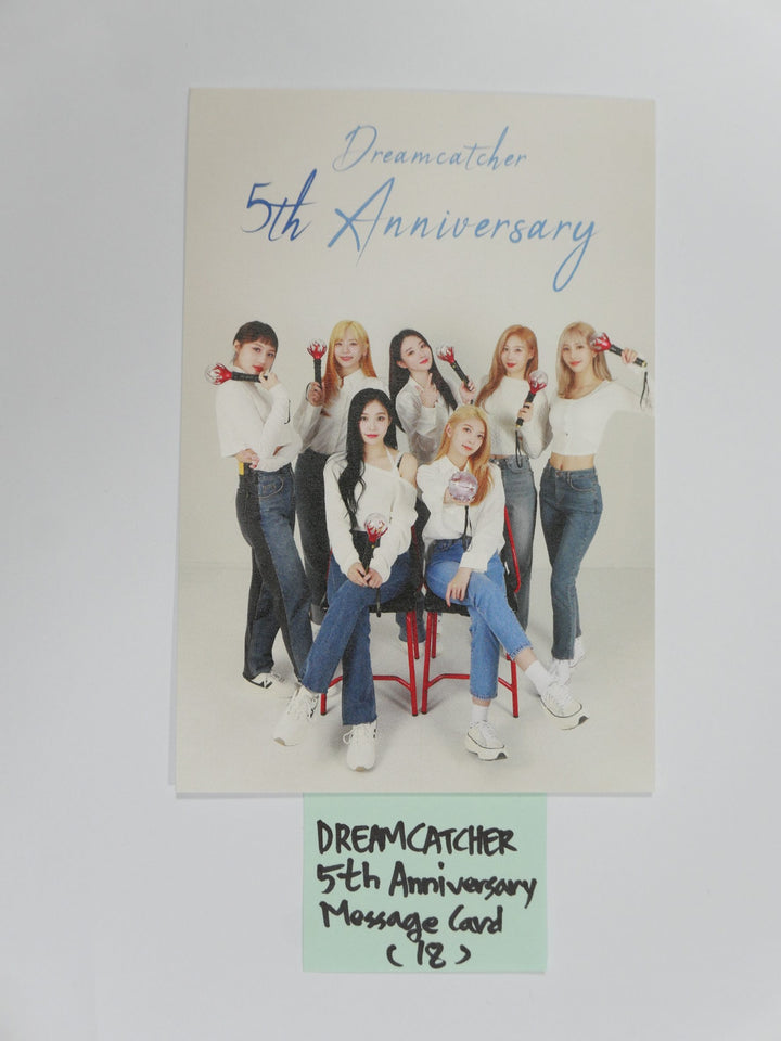Dreamcatcher "5th Anniversary" - offline event photocards set (7EA), Message Card, 4 Cut Photo Set (2EA)