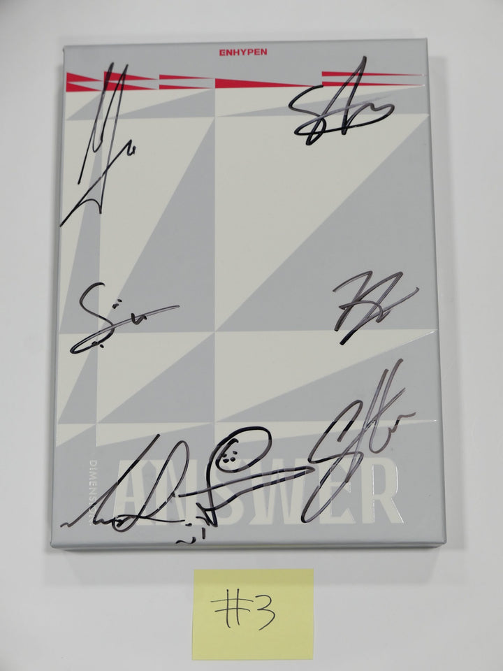 ENHYPEN "Dimension : Answer" - Hand Autographed(Signed) Promo Album