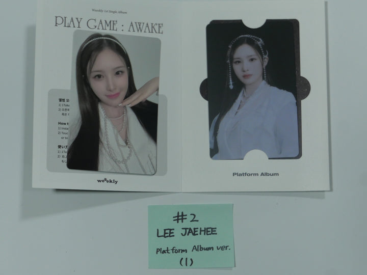 위클리 "플레이 게임 : AWAKE" - 공식 포토카드, 카드홀더 &amp; PVC 포토카드 앨범 [플랫폼 버전]