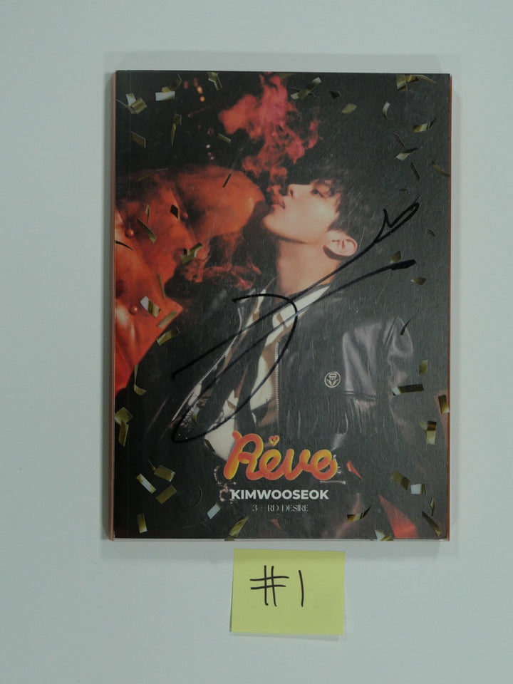 Kim WOO SEOK "REVE" - Hand Autographed(Signed) Promo Album